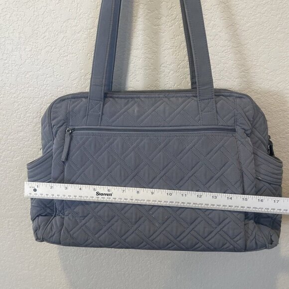 Vera Bradley Stroll Around Baby Work Travel Diaper Bag gray Quilted - Picture 9 of 12